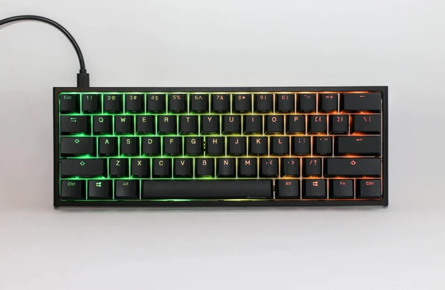 Alt view image 3 of 7 - Ducky One 2 Pro Mini Mechanical Keyboard, RGB LED - Cherry Silver (US) | 60% mechanical gaming keyboard with RGB backlight