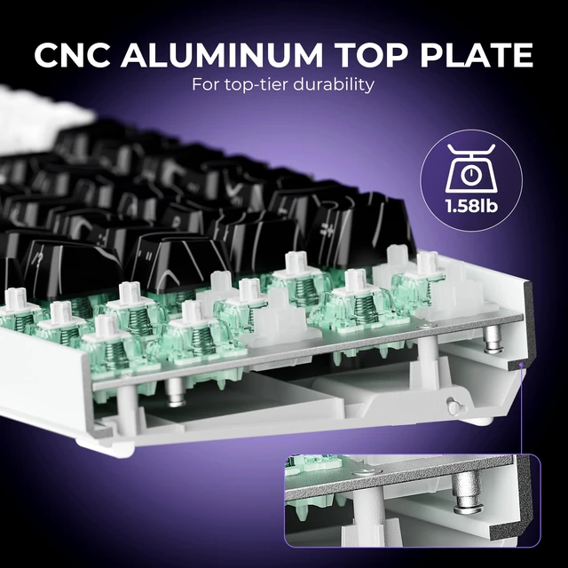 Alt view image 4 of 7 - x XVX HE68 Pro Rapid Trigger Keyboard 60% Percent,Hall Effect Keyboard with Gateron Magnetic Jade Pro Switch,CNC Aluminum Frame Topographic Custom Mechanical Key Board for PC/Laptop/Xbox/PS4/PS5