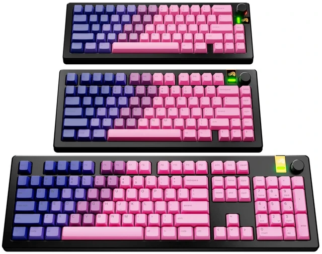 Alt view image 4 of 6 - GLORIOUS Gaming - GPBT Gradient Keycaps for Custom Mechanical Keyboards, No Fade Dye-Sublimated, Fits 100%, 75% 65% 60%, PBT Polymer, Fits ANSI & ISO, Supports Windows & macOS - Nebula