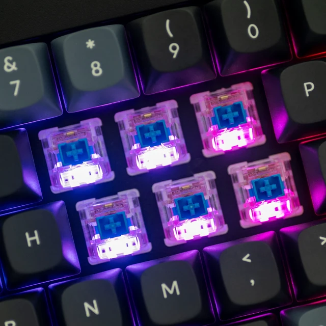 Alt view image 5 of 7 - Keychron V2 Wired Custom Mechanical Keyboard Knob Version, 65% Layout QMK/VIA Programmable with Hot-swappable K Pro Blue Switch Compatible with Mac Windows Linux Carbon Black(Non-Transparent)