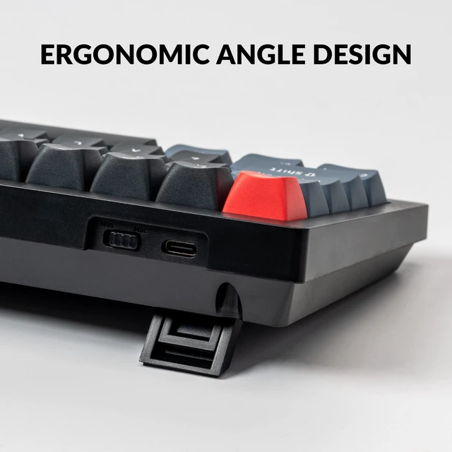 Alt view image 7 of 7 - Keychron V2 Wired Custom Mechanical Keyboard Knob Version, 65% Layout QMK/VIA Programmable with Hot-swappable K Pro Blue Switch Compatible with Mac Windows Linux Carbon Black(Non-Transparent)