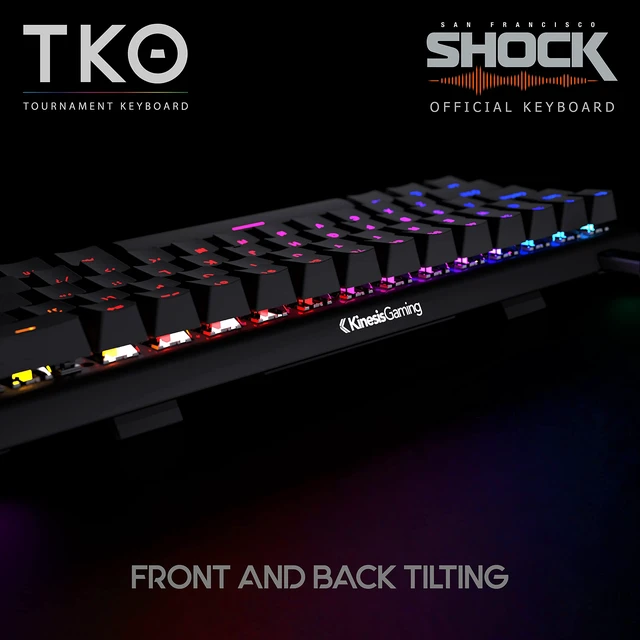 Alt view image 3 of 3 - KINESIS Gaming TKO Mechanical Keyboard | Tactile Brown Switches | 60% Layout | Split Spacebar | Hotswap | PBT Keycaps | Aluminum Body | SF Shock Limited Edition Travel Case