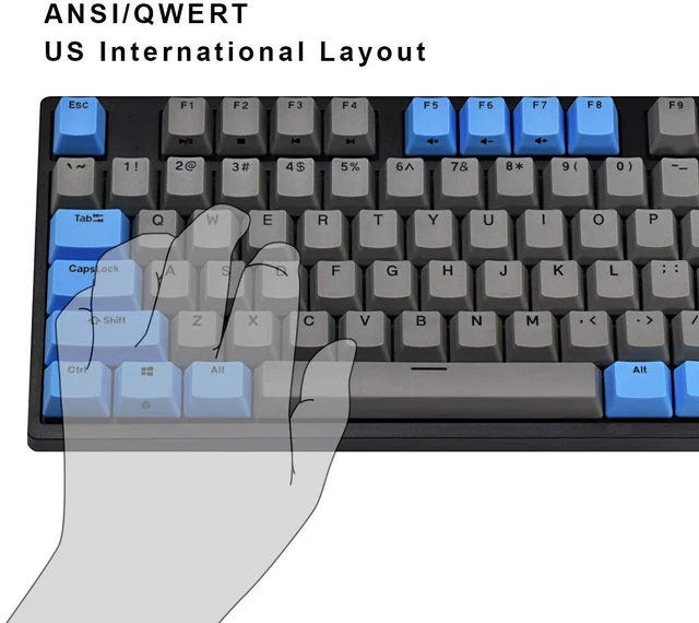 Alt view image 3 of 7 - DURGOD Taurus K320 TKL Wired Mechanical Gaming Keyboard - 87 Key - Double Shot PBT - NKRO - USB Type C (Cherry Silent Red,Black)