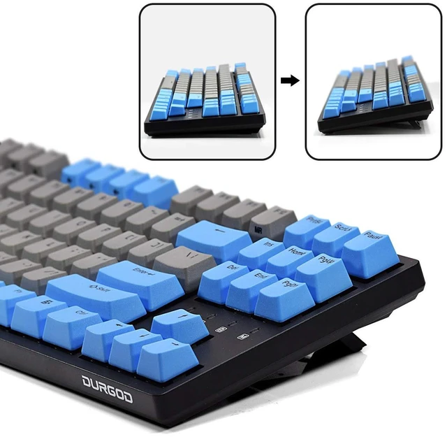 Alt view image 4 of 7 - DURGOD Taurus K320 TKL Wired Mechanical Gaming Keyboard - 87 Key - Double Shot PBT - NKRO - USB Type C (Cherry Silent Red,Black)