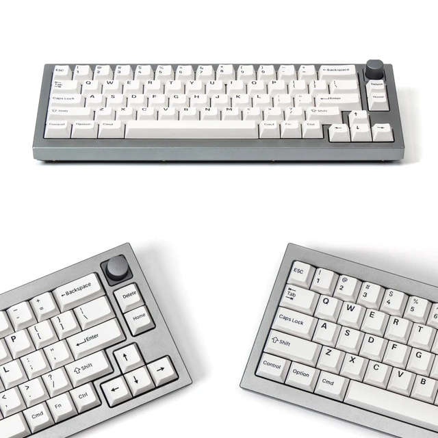 Alt view image 2 of 5 - Keychron Double Shot Cherry PBT Keycap Full Keycap Set (219 Keys) - Black on White