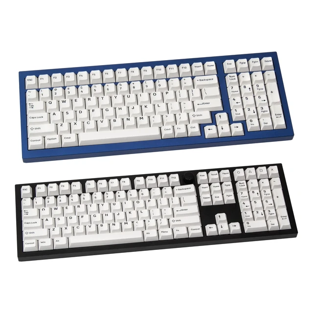 Alt view image 5 of 5 - Keychron Double Shot Cherry PBT Keycap Full Keycap Set (219 Keys) - Black on White