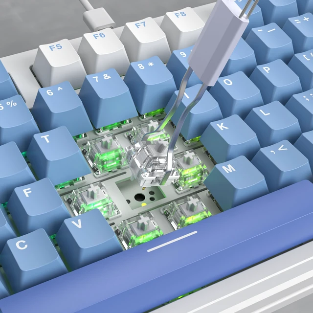 Alt view image 4 of 6 - GTSP 75% Custom Barebones Keyboard kit Gasket MoutedBlank DIY Silent TKL Mechanical Gaming Keyboard PCB Hot Swappable 3pin/5pin Switch with South-Facing RGB for Win/Mac (M87 Kit-White)