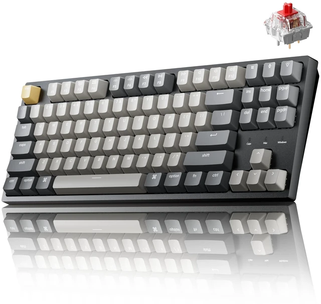 Main image of Keychron C1 Pro TKL Custom Wired Mechanical Keyboard, RGB Backlight | Keychron Apex Red switches, Programmable wired TKL with QMK, Launcher, PBT keycaps and 1000 Hz polling.