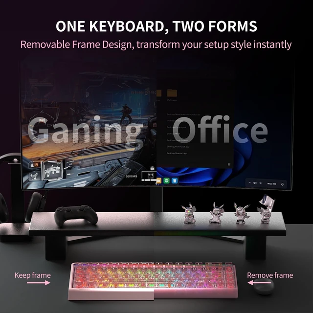 Alt view image 4 of 7 - Hexgears MX68 60% Hall Effect Magnetic Gaming Keyboard | Kailh Lemon Magnetic Switches, 0.01mm Precision, 8000Hz Polling Rate, 0.125ms Delay, Removable Frame, RGB Lightbox