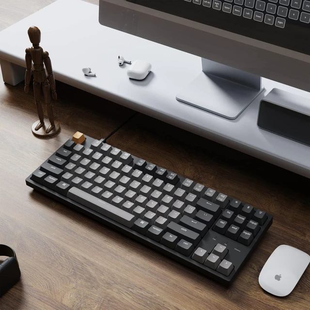 Alt view image 7 of 7 - Keychron C1 Pro TKL Custom Wired Mechanical Keyboard, RGB Backlight | Keychron Apex Red switches, Programmable wired TKL with QMK, Launcher, PBT keycaps and 1000 Hz polling.