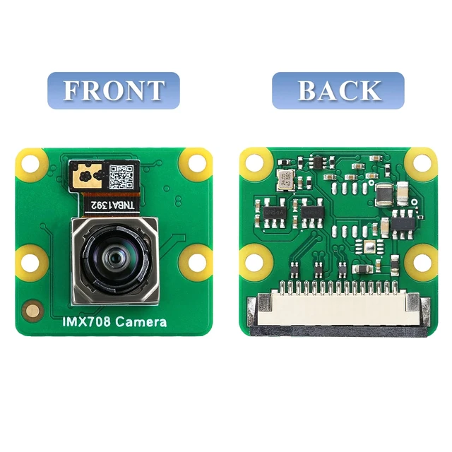 Alt view image 4 of 6 - IMX708 12MP Camera Module 120° FOV Auto-Focus, High Dynamic Range (HDR) Includes 15-15pin, 15-22pin Cable Compatible with Raspberry Pi 5/4B+/3B+/3B/Zero