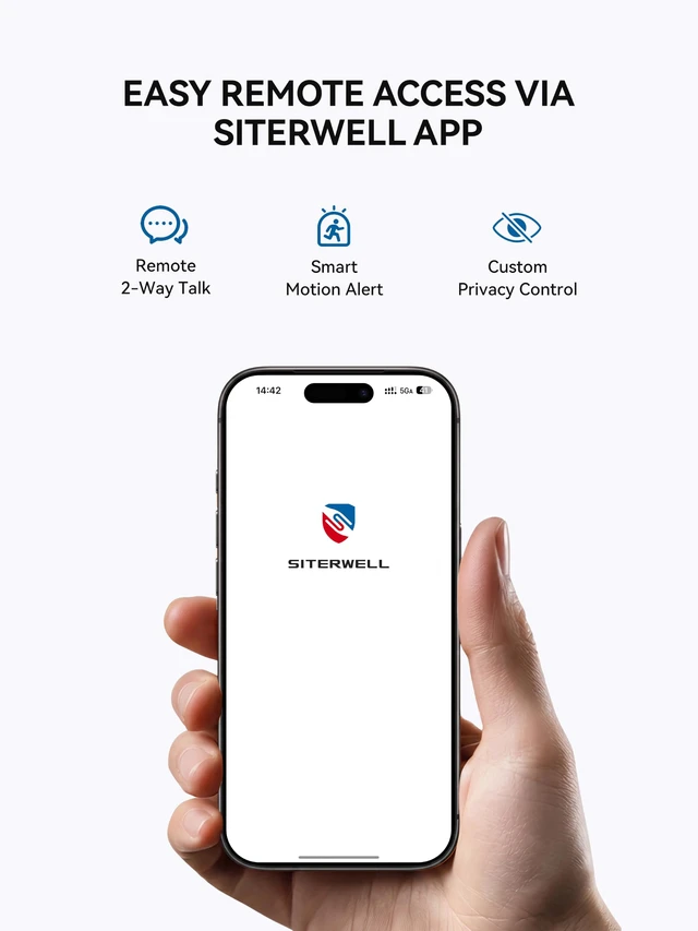 Alt view image 6 of 7 - SITERWELL 2.5K Indoor Camera - Home & Pet Indoor Security Cameras with App, | 360°Pan-Tilt, Wifi,5G/2.4G,Two-Way Audio, Auto-Tracking, Night Vision,Enhanced Audio,Fits Baby,Pets