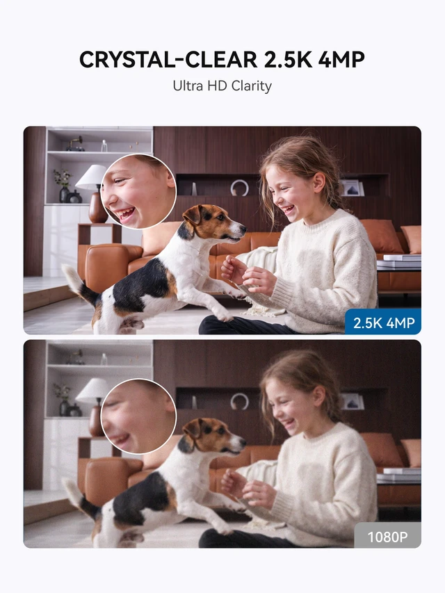 Alt view image 7 of 7 - SITERWELL 2.5K Indoor Camera - Home & Pet Indoor Security Cameras with App, | 360°Pan-Tilt, Wifi,5G/2.4G,Two-Way Audio, Auto-Tracking, Night Vision,Enhanced Audio,Fits Baby,Pets