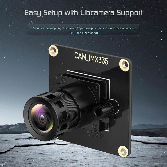 Alt view image 5 of 7 - InnoMaker 5MP Camera Module for Raspberry Pi Genuine STARVIS IMX335 Sensor, 2592x1944@30FPS, 99° Wide Angle FOV, IR Filter, MIPI CSI-2 for Pi 5/4B/3B+/Zero/CM4/CM5