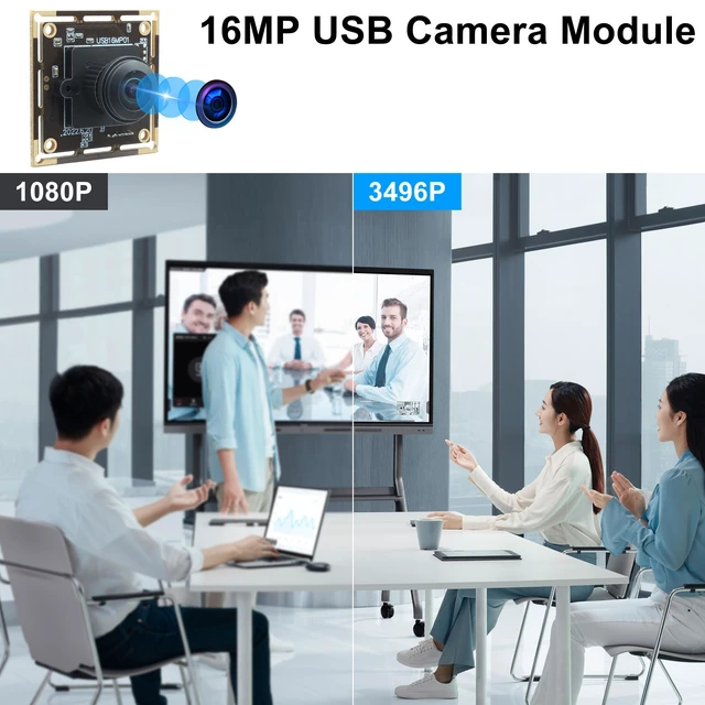 Alt view image 2 of 7 - Hotpet 16MP USB Camera Module with Fisheye Lens, Wide Angle 180 Degree, Mini Security Camera, IMX298 Sensor, Ideal for Surveillance, Plug and Play for Windows, Linux, Android, Mac OS, Raspberry Pi