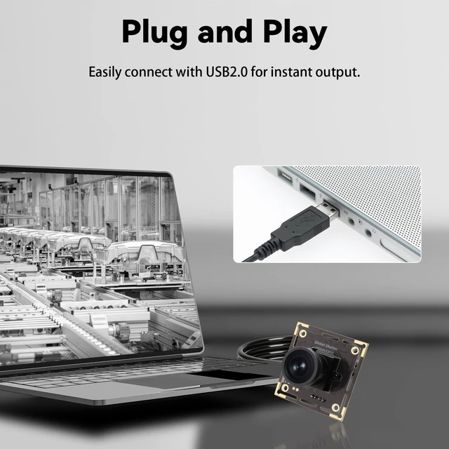 Alt view image 6 of 7 - QILOVE Global Shutter USB Camera Module, 800P Monochrome High Speed 120fps | Wide Angle No Distortion Lens, Multi FPS Modes 120/210/420/640fps, UVC Webcam for Raspberry Pi, Linux, Mac & Windows