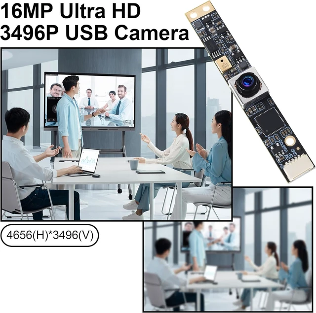 Alt view image 4 of 7 - IFWATER 16MP 5K Autofocus USB Camera Module, Built-in Microphone,97° HFOV Distortion-Free AF Lens, Plug and Play for Industrial PC, Lightburn, Windows, Linux, Jetson Nano, OpenCV