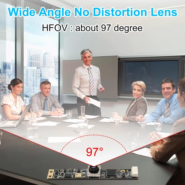 Alt view image 5 of 7 - IFWATER 16MP 5K Autofocus USB Camera Module, Built-in Microphone,97° HFOV Distortion-Free AF Lens, Plug and Play for Industrial PC, Lightburn, Windows, Linux, Jetson Nano, OpenCV