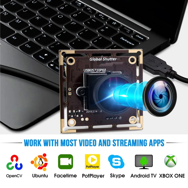 Alt view image 5 of 7 - IFWATER 60fps Global Shutter USB Camera Module with 170° Fisheye Lens,High Speed 720P Aptina AR0144 Camera for Industrial Applications with Jetson Nano,Laptop,Raspberry Pi