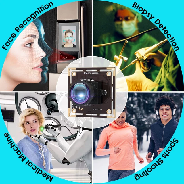 Alt view image 6 of 7 - IFWATER 60fps Global Shutter USB Camera Module with 170° Fisheye Lens,High Speed 720P Aptina AR0144 Camera for Industrial Applications with Jetson Nano,Laptop,Raspberry Pi