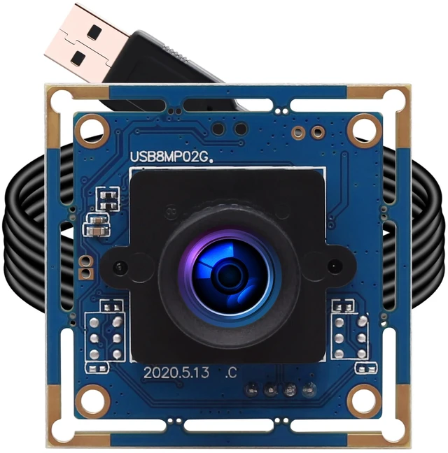Main image of ELP 8mp USB Camera Module for Laptop 4K Webcam Board 75degree Wide Angle | Smart Embedded PC Camera IMX179 4K USB2.0 webcam, 8megapixel UHD Industrial USB Camera for Windows/Linux/Android/mas Os