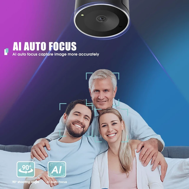 Alt view image 2 of 7 - QijiaView 4K Webcam, UHD CMOS Sensor, Noise Canceling Mic, AI Autofocus, Adjustable FOV, Built-in Privacy Cover, Works for Teams, Zoom, Google Meet, PC/Mac/Laptop/MacBook/Tablet