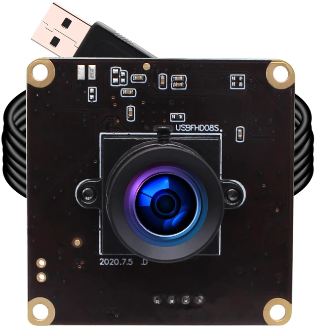 Main image of ELP High Speed USB Camera 1080P Embedded Webcam Board with 100degree No Distortion Lens for Computer High fps 60fps 120fps 260fps Wide Angle UVC USB2.0 Camera Module for Laptop 3D Printer Raspberry Pi