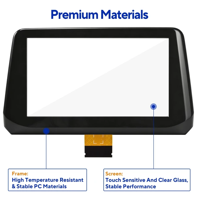 Alt view image 2 of 7 - kixfwpy 7" Touch Screen Digitizer Replacement for 2017 2018 Mazda 3 | Heat-Resistant Screen Replacement for Mazda 3 2017 2018, Clear & Non-Whitening, Replace #B61A611J0 BJS7669C0E BJS7669C0L