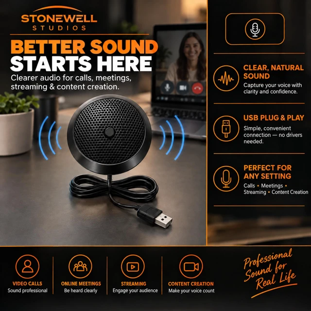Alt view image 5 of 7 - 2k Webcam for PC with Ring Light, Laptop Camera with Built-In Microphone | Comes with a USB Hub, 3 USB A to C Dongles, External Microphone, Wide Angle Lens, Plug and Play, Streaming Ready