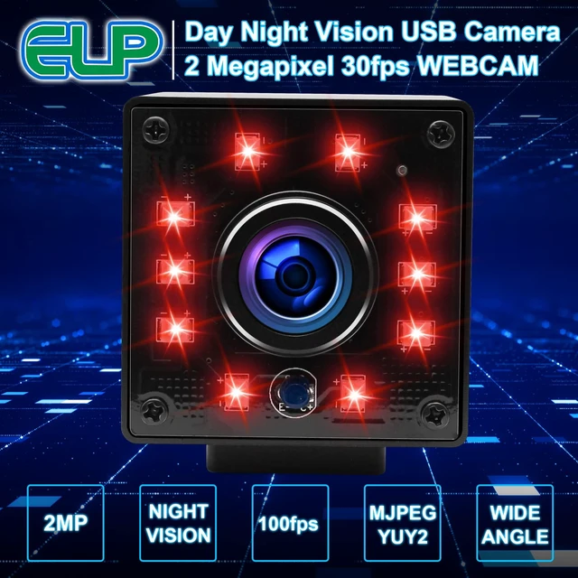 Alt view image 6 of 7 - IR Infrared USB Fisheye Camera for Computer, High Speed Night Vision Webcam | 100FPS/480P, 60FPS/720P, 30FPS/1080P, Wide Angle UVC USB2.0 Lightburn camera, 1.56mm Fisheye Webcam for Home Surveillance