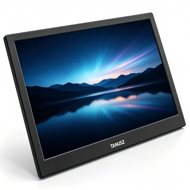 Main image of TANUSZ 15.6 Inch Portable Monitor, 1366x768 HD 16:9 HDR Portable Display, USB Type-C Second Screen for Laptop, PC, Xbox, Smart Phone