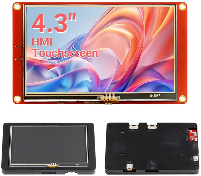 Main image of 4.3" ESP32 Display 480x272 HMI TFT Touch Screen with Acrylic Case | ESP32-S3 Touchscreen with 32-Bit LX6 Dual-Core Processor, Up to 240MHz, Compatible with Arduino/LVGL/PlatformIO/MicroPython