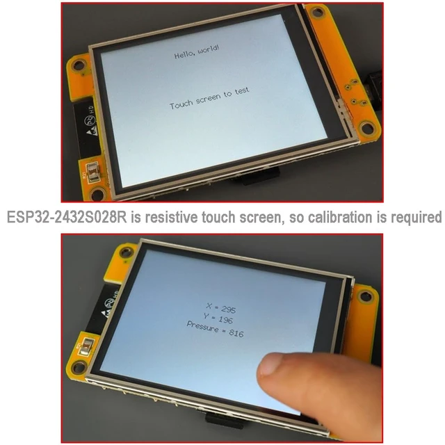 Alt view image 3 of 6 - DIYmalls 2.8 inch ESP32-2432S028R Yellow Display Touchscreen TFT LCD CYD | (Pack of 2) DIYmalls 2.8 inch ESP32-2432S028R ESP32 Yellow Display Resistive Touchscreen TFT LCD Module CYD Development Board
