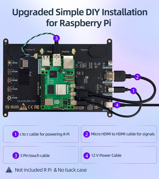 Alt view image 2 of 7 - Forzola 8 Inch FHD 1920x1200 Touchscreen Monitor Compatible with Raspberry Pi, IPS 72% NTSC Portable HDMI Touch Screen Display Compatible with Raspberry Pi 5/4B/3B+/3B/B+ Jetson Nano Win11/10/8/7