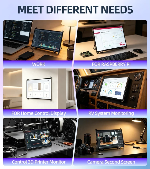 Alt view image 7 of 7 - Forzola 8 Inch FHD 1920x1200 Touchscreen Monitor Compatible with Raspberry Pi, IPS 72% NTSC Portable HDMI Touch Screen Display Compatible with Raspberry Pi 5/4B/3B+/3B/B+ Jetson Nano Win11/10/8/7