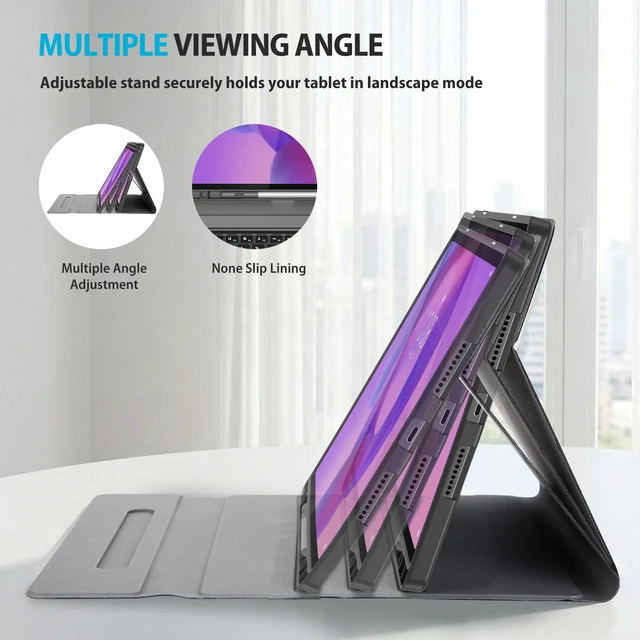 Alt view image 5 of 7 - ProCase Touchpad Keyboard Case for Lenovo Idea Tab Plus / K12 12.1", Black | Detachable Wireless Type-C Charging Keyboard Folio Cover with Pencil Holder for 12.1" Lenovo Idea Tab Plus / K12
