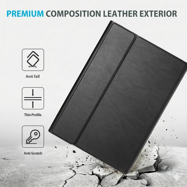 Alt view image 7 of 7 - ProCase Touchpad Keyboard Case for Lenovo Idea Tab Plus / K12 12.1", Black | Detachable Wireless Type-C Charging Keyboard Folio Cover with Pencil Holder for 12.1" Lenovo Idea Tab Plus / K12