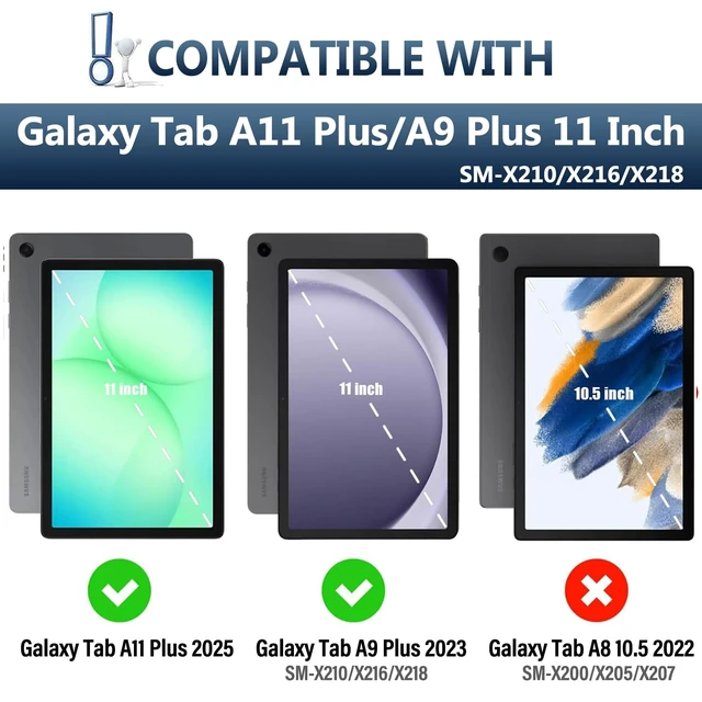 Alt view image 2 of 7 - Wineecy Backlit Keyboard Case for Samsung Galaxy Tab A11 Plus/A9 Plus 11 | 7 Colors Backlit, Detachable Wireless Keyboard, PU Leather Folio Case with Screen Protector, Built in Pen Holder, Round Keys