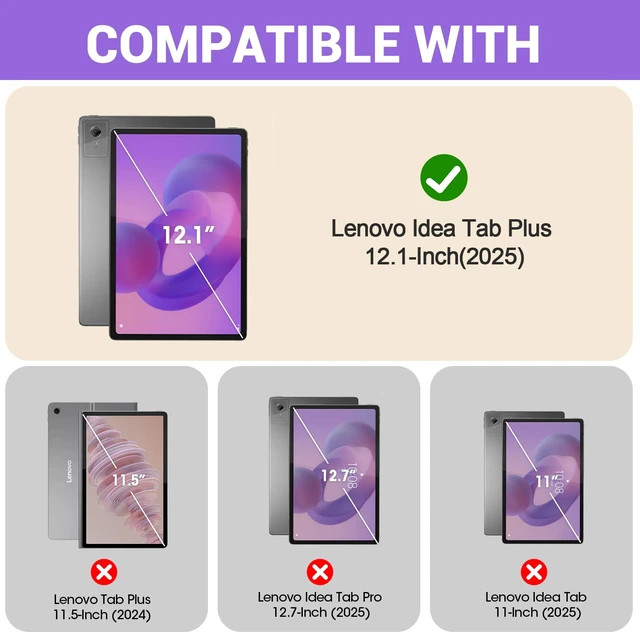 Alt view image 2 of 7 - ProCase Touchpad Keyboard Case for Lenovo Idea Tab Plus / K12 12.1", Black | Detachable Wireless Type-C Charging Keyboard Folio Cover with Pencil Holder for 12.1" Lenovo Idea Tab Plus / K12