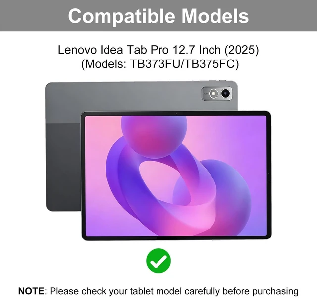 Alt view image 2 of 7 - for Lenovo Idea Tab Pro Case with Keyboard 12.7 inch 2025 TB373FU/TB375FC | Magnetic Detachable Wireless Bluetooth Keyboard, Adjustable Kickstand, Folio PU Leather Case, Pencil Holder, Auto Sleep/Wake
