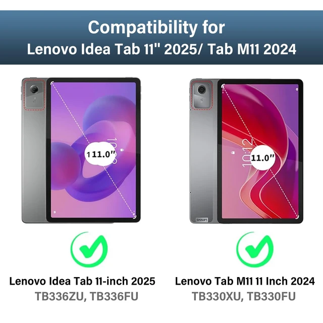 Alt view image 2 of 7 - Backlit Touchpad Keyboard Case for Lenovo Idea Tab 11'' 2025/ Tab M11 2024, 7 Colors Backlight Keyboard with Multi-Angle Kickstand Detachable Magnetic Cover Case for Lenovo Idea Tab 11 Inch