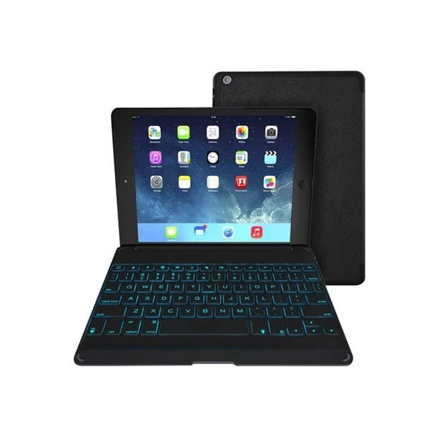 Alt view image 3 of 4 - ZAGG Folio - Bluetooth Tablet Keyboard - Backlit with 7 Colors - Made for Apple iPad mini 5 (7.9") - Charcoal