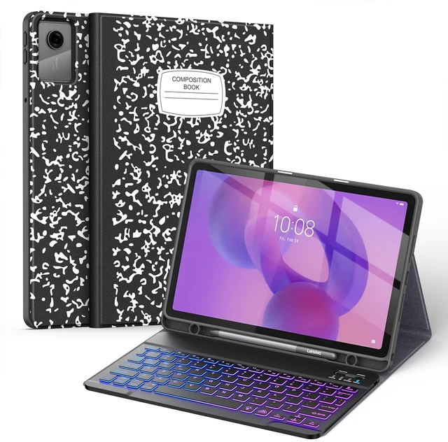 Main image of Supveco Keyboard Case for Lenovo Idea Tab 11 Inch 2025,Book Black | 7 Colors Backlit,Wireless Detachable Folio Keyboard Cover with Tab Pen Holder, Fit Tab K11 Gen 2 (TB-336ZU/TB-336FU)