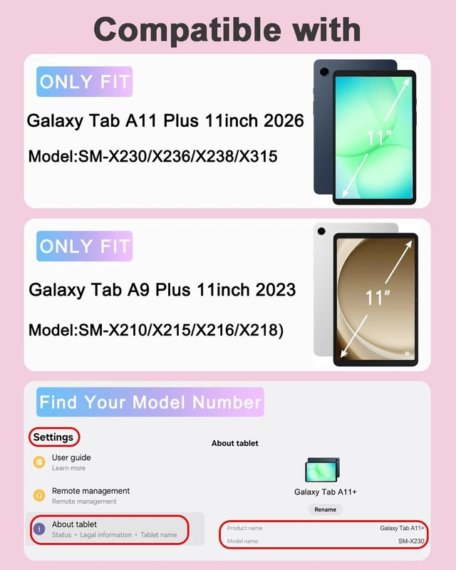 Alt view image 2 of 7 - EAMPANG Glitter Case with Trackpad Keyboard for Samsung Galaxy Tab A11+/A9+ | Plus 11 inch,Smart Touchpad 7 Color Backlit Removable Keypad Magnetic Case with Pen Slot for Tablet A11 Plus 5G Pink Mouse