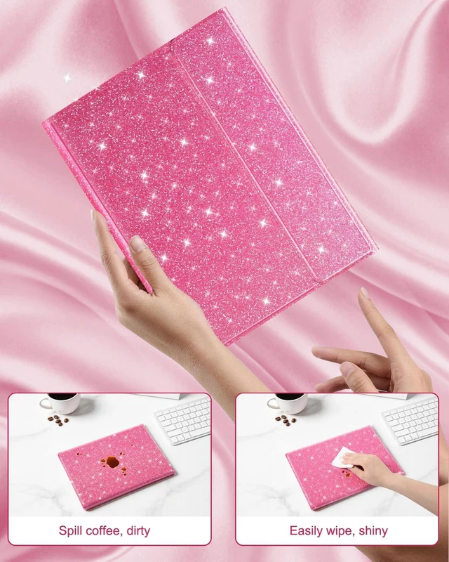 Alt view image 6 of 7 - EAMPANG Glitter Case with Trackpad Keyboard for Samsung Galaxy Tab A11+/A9+ | Plus 11 inch,Smart Touchpad 7 Color Backlit Removable Keypad Magnetic Case with Pen Slot for Tablet A11 Plus 5G Pink Mouse