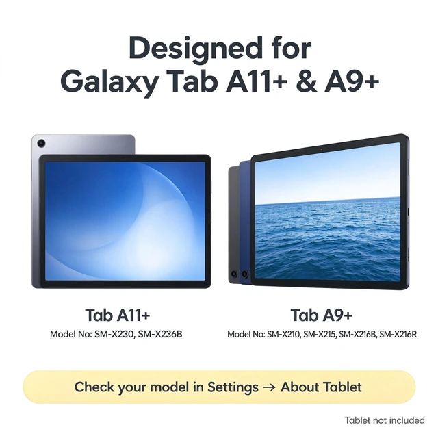 Alt view image 2 of 7 - KAEZYNRA Galaxy Tab A11 Plus 2025/A9 Plus 2023 11-inch Case with Keyboard | Dual-Mode 7 Color Backlight, Multi-Touch Trackpad, Magnetic Detachable, Rechargeable Keyboard for Tab A11+/A9+, Black