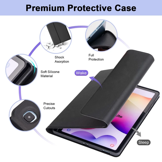 Alt view image 4 of 7 - LAMA Backlit Keyboard Case for Samsung Galaxy S6 Lite 10.4" 2024/2022/2020 Case with Keyboard, Detachable Thin Case with S Pen Holder for S6 Lite 10.4" (SM-P610/P613/P615/P619/P620/P625/P627), Black