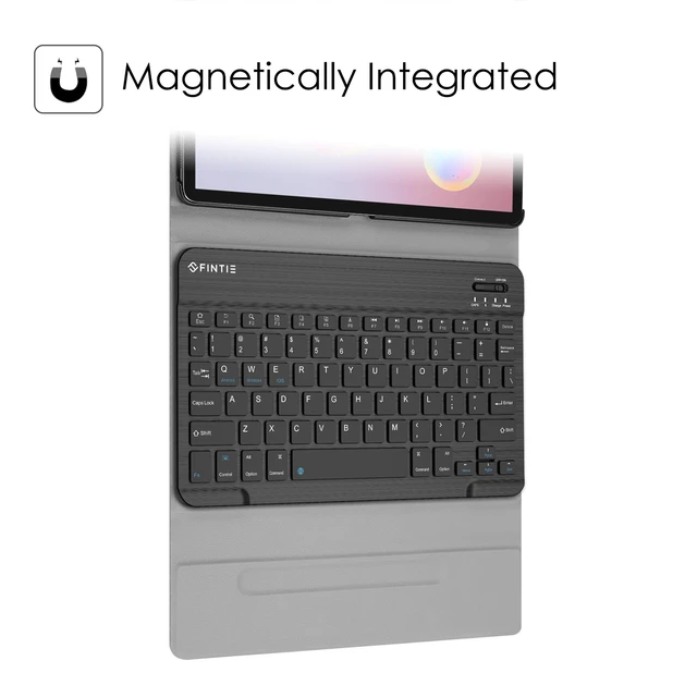 Alt view image 6 of 7 - FINTIE Keyboard Case for Samsung Galaxy Tab S6 10.5 in 2019, Black | Multiple Viewing Angles, Detachable Bluetooth Keyboard, Rechargeable Type-C Charging, Dual Protection, Laptop-Style Typing