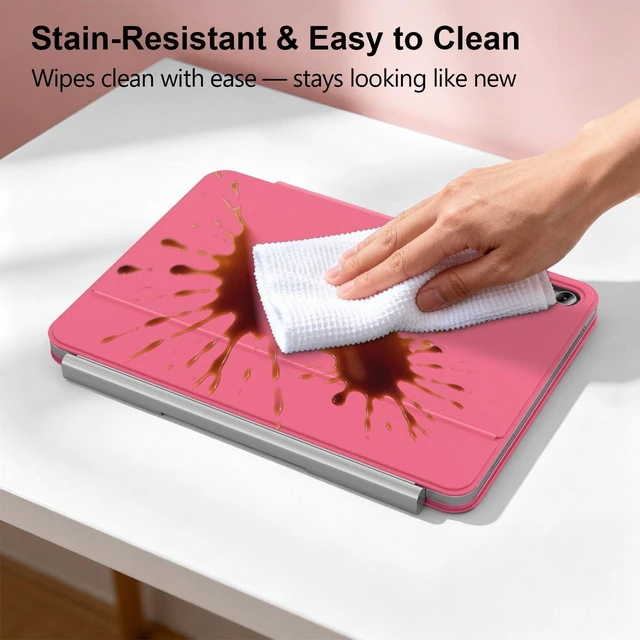 Alt view image 7 of 7 - ZYNTHRALIX for iPad 11th (A16) / 10th Gen Keyboard Case, Full-Area Trackpad | 11-Color Backlit, Smart Trackpad & Pencil Buckle, Upgraded Magic-Style Keyboard for iPad 11th/10th 10.9", Hot Pink