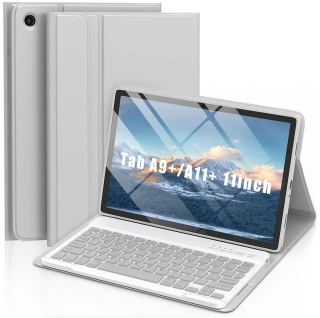 Main image of MMK
for
Samsung
Galaxy
Tab
A11+/A9+
Plus
Case
with
Keyboard
(Gray,
11
inch) | Wireless Magnetic Detachable Folio Keyboard Cover with Pencil Holder, for Tab A9+/A11+ Plus 11 inch